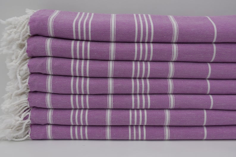 Monaco Hand Towel 100 Percent Natural Turkish Cotton 20 Inch W x 36 Inch L Eco Friendly Quick Drying Soft Large Size - Love Salve 