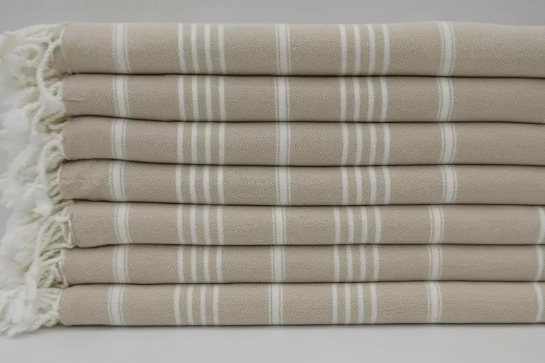 Monaco Hand Towel 100 Percent Natural Turkish Cotton 20 Inch W x 36 Inch L Eco Friendly Quick Drying Soft Large Size - Love Salve 