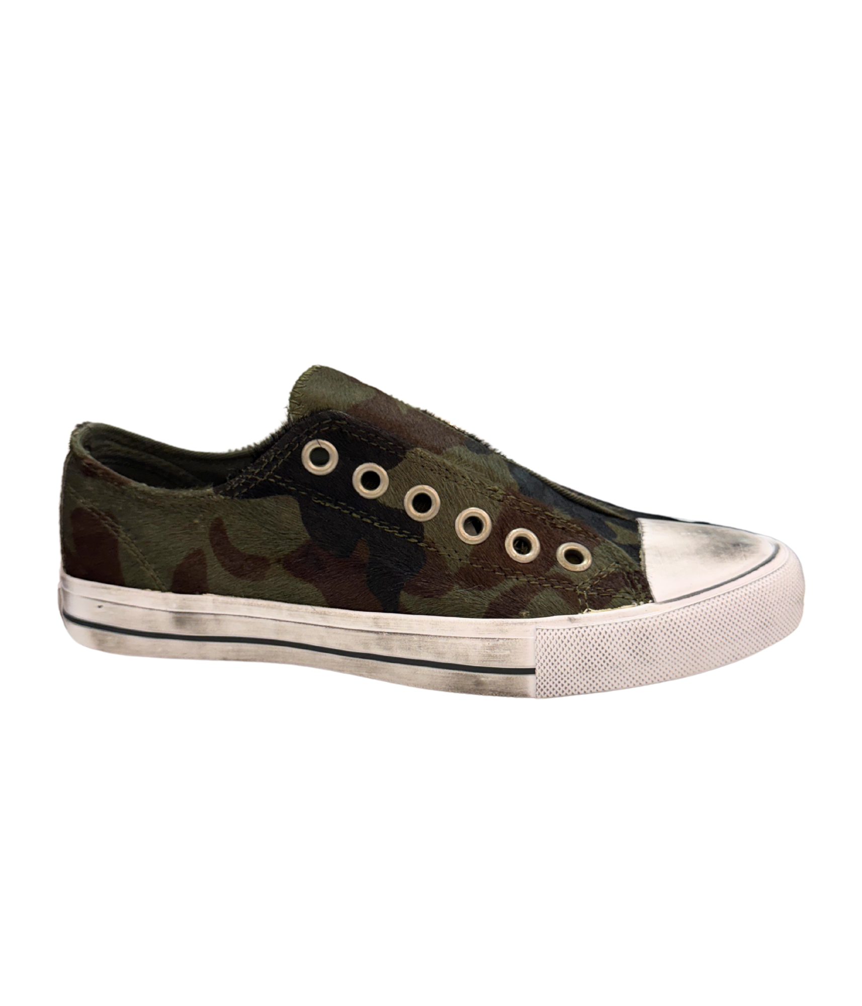 Shalomar Camo Sneaker With Genuine Cowhide Comfort Fit Naughty Monkey