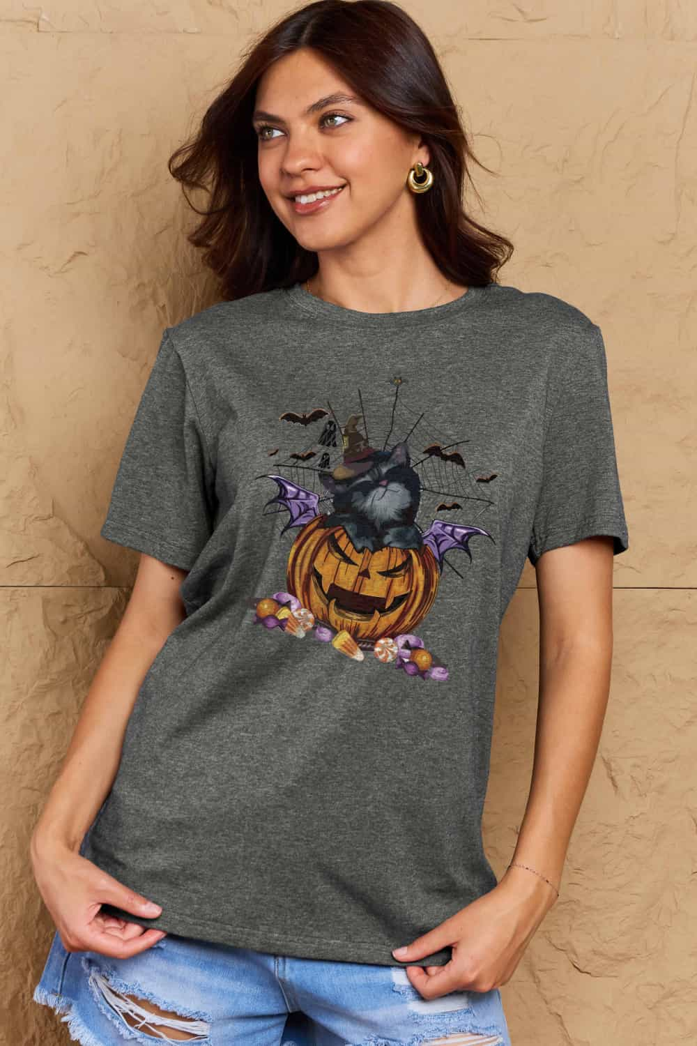 Spooky Vibes Jack-O'-Lantern Graphic Tee