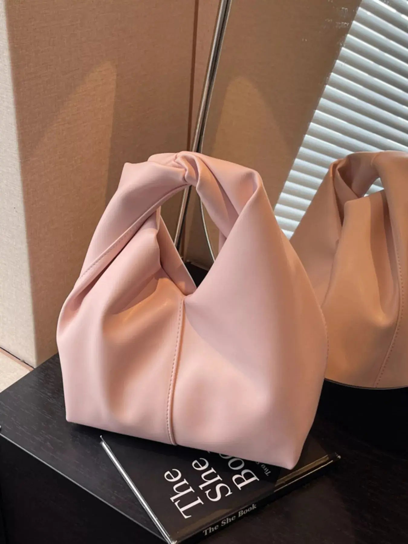 Knot Handle Leather Handbag Simply Love