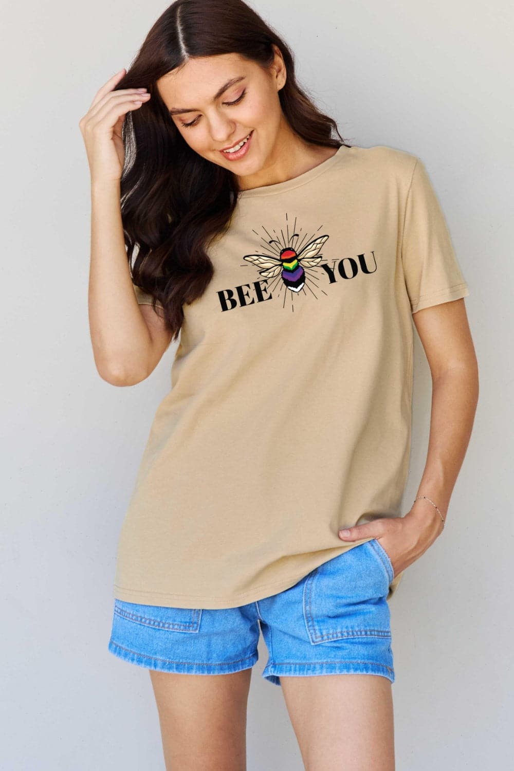 Simply Love Full Size BEE YOU Graphic T-Shirt.