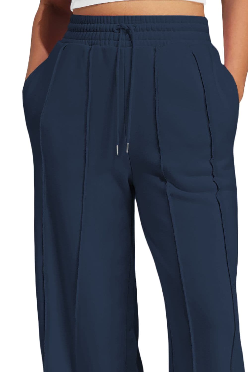 Drawstring Wide Leg Active Pants.