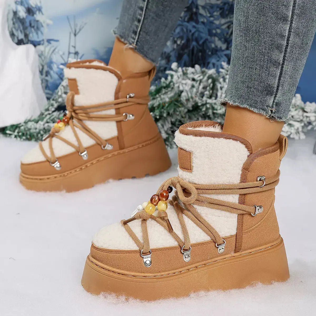 Lace-Up Platform Winter Boots Simply Love