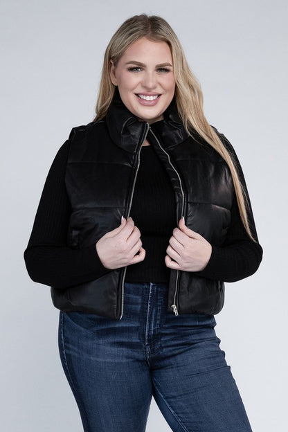 Plus Size Cozy Puff Vest