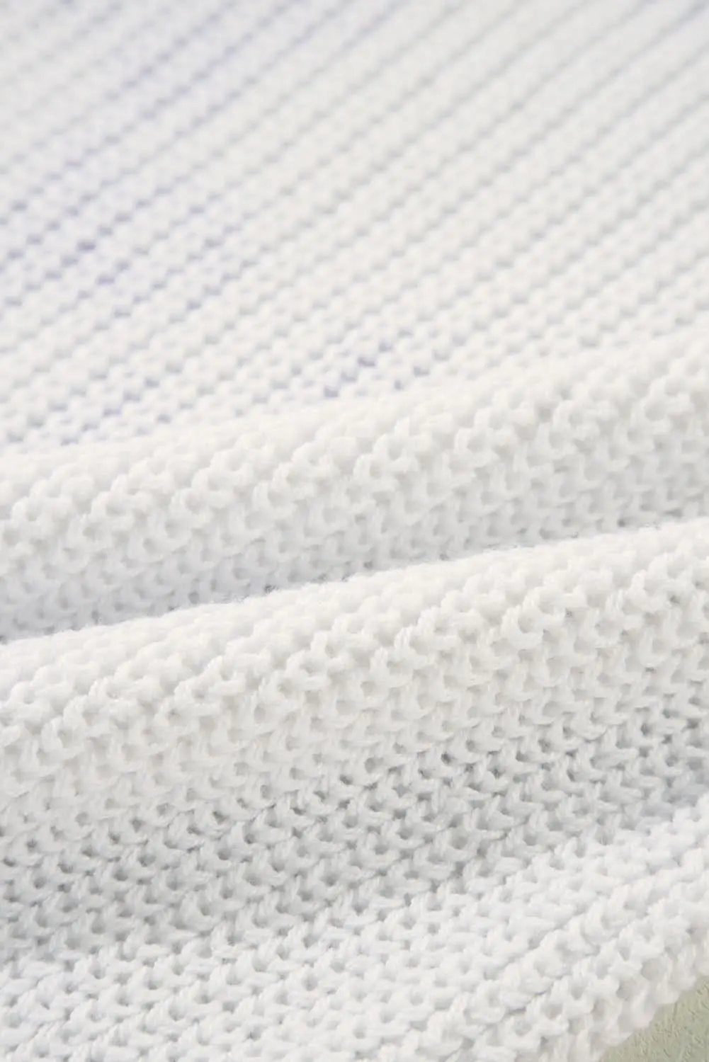 White Gobble Til You Wobble Pop Up Crochet Plus Size Sweater - Love Salve 