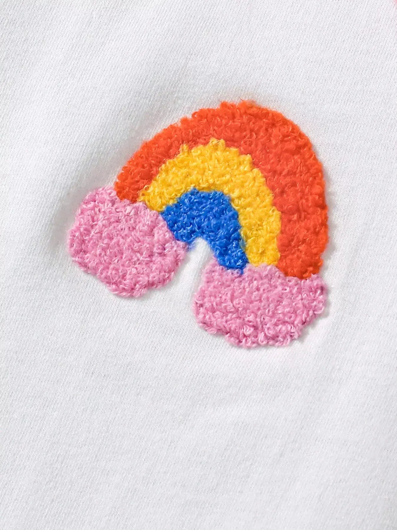 Children's Rainbow Short Sleeve Top and Shorts Two-Piece Casual Set Simply Love