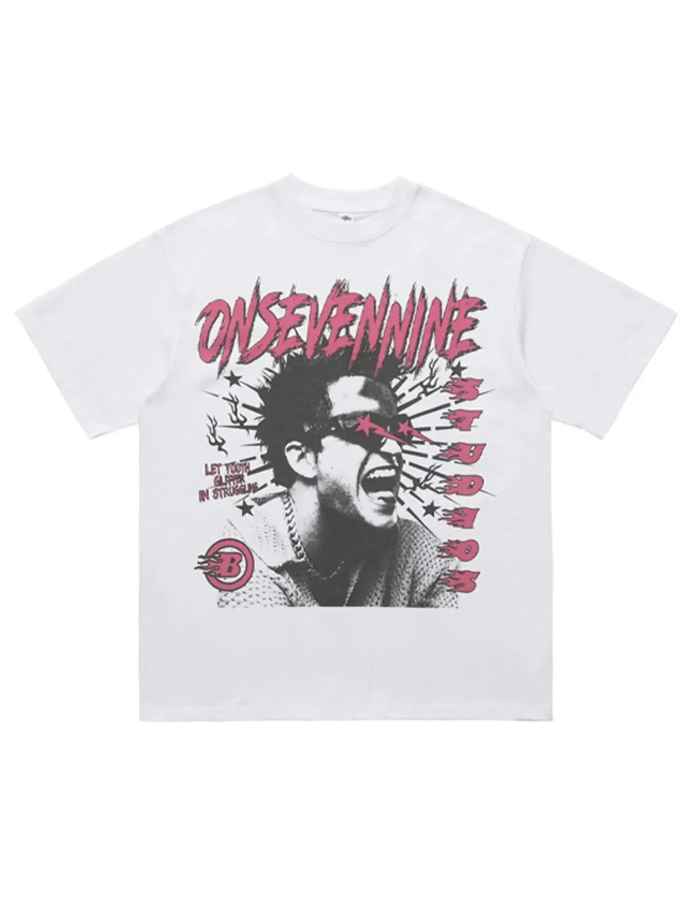Men's Graphic Round Neck Oversized T-Shirt Simply Love