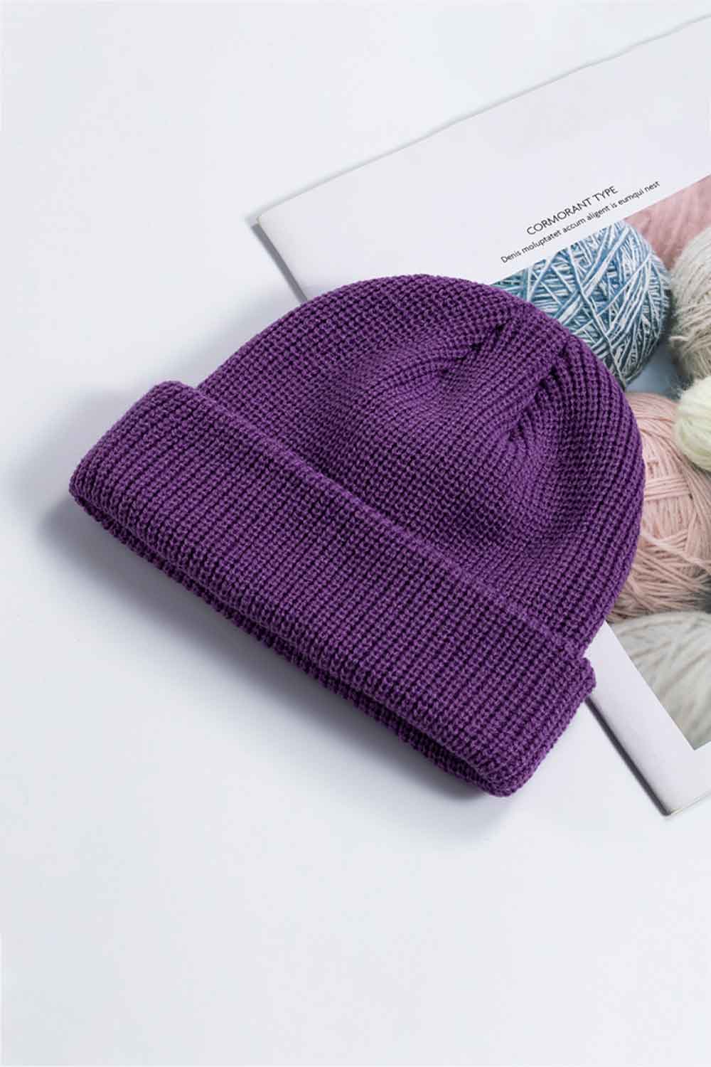 Cozy Rib-Knit Cuff Beanie.