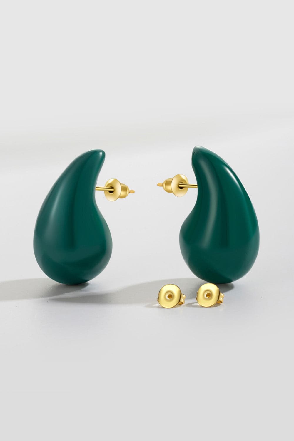 Elegant water drop brass earrings for a minimalist touch