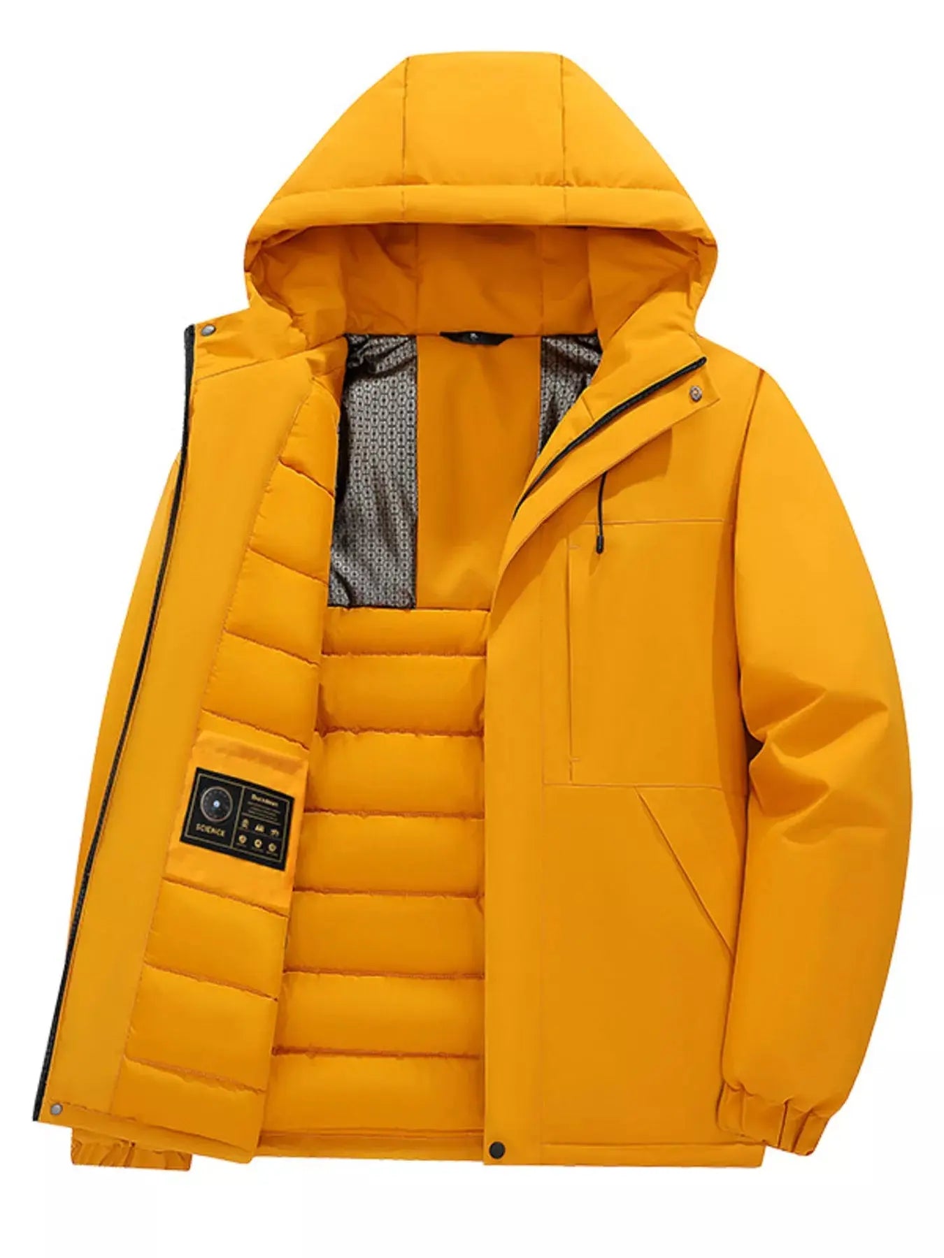 Men's Full Size Zip Up Hooded Winter Coat Plus Size Simply Love