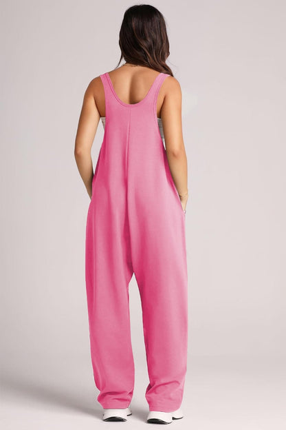 Wide Strap Jumpsuit with Pockets.