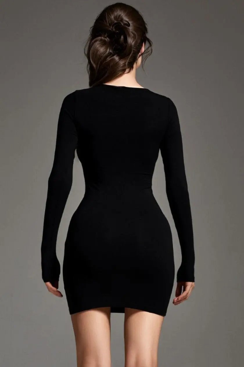 Second Skin Keyhole Dress 3wishes.com