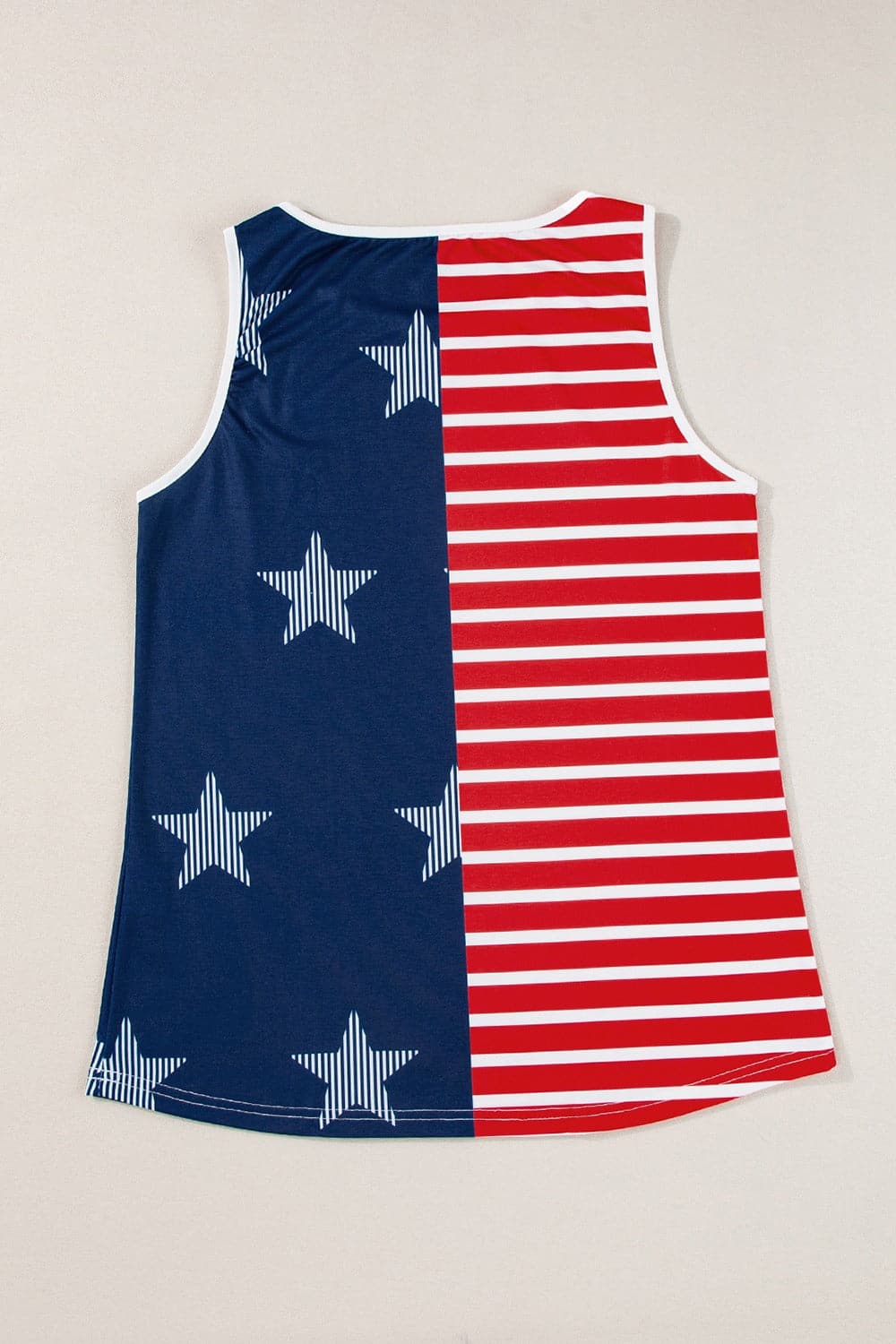 US Flag Round Neck Tank.