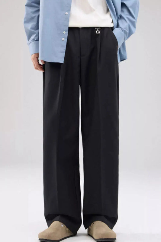 Men's Full Size Wide Leg Pleated Pants Plus Size Simply Love