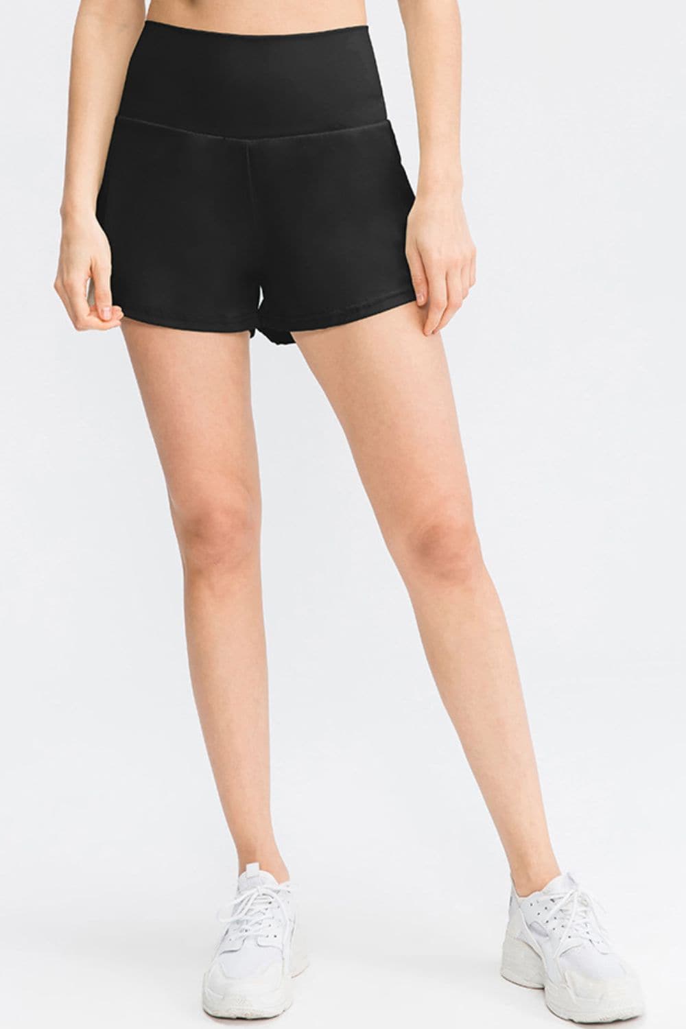 Wide Waistband Sports Shorts with Pockets.