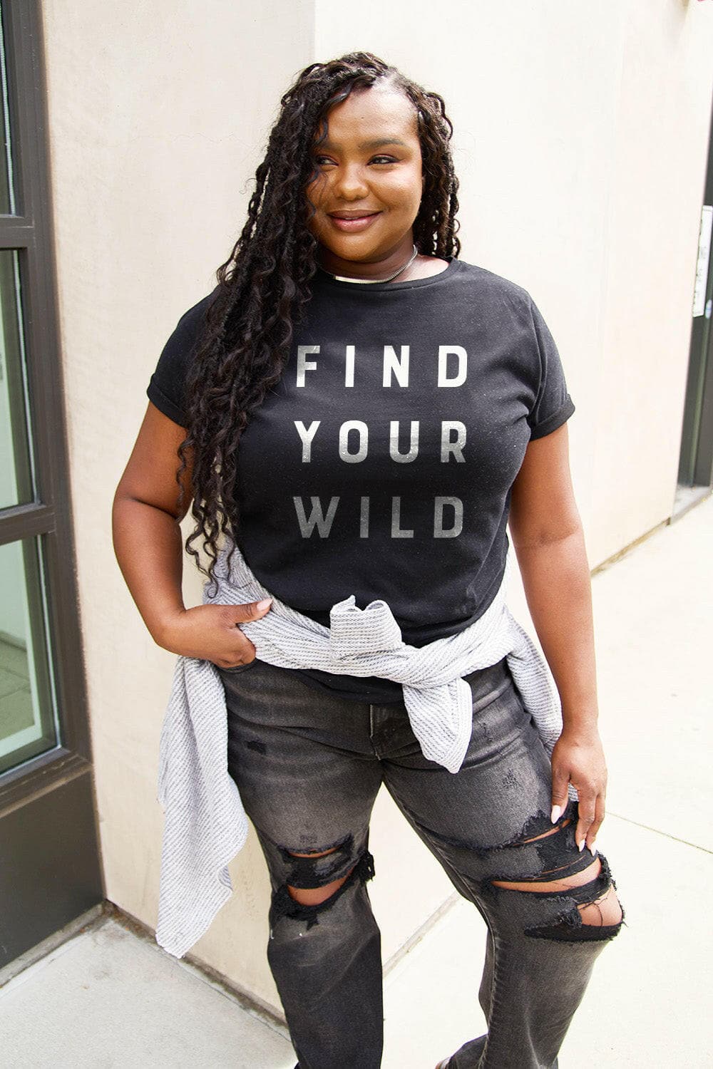 Simply Love Full Size FIND YOUR WILD Short Sleeve T-Shirt.