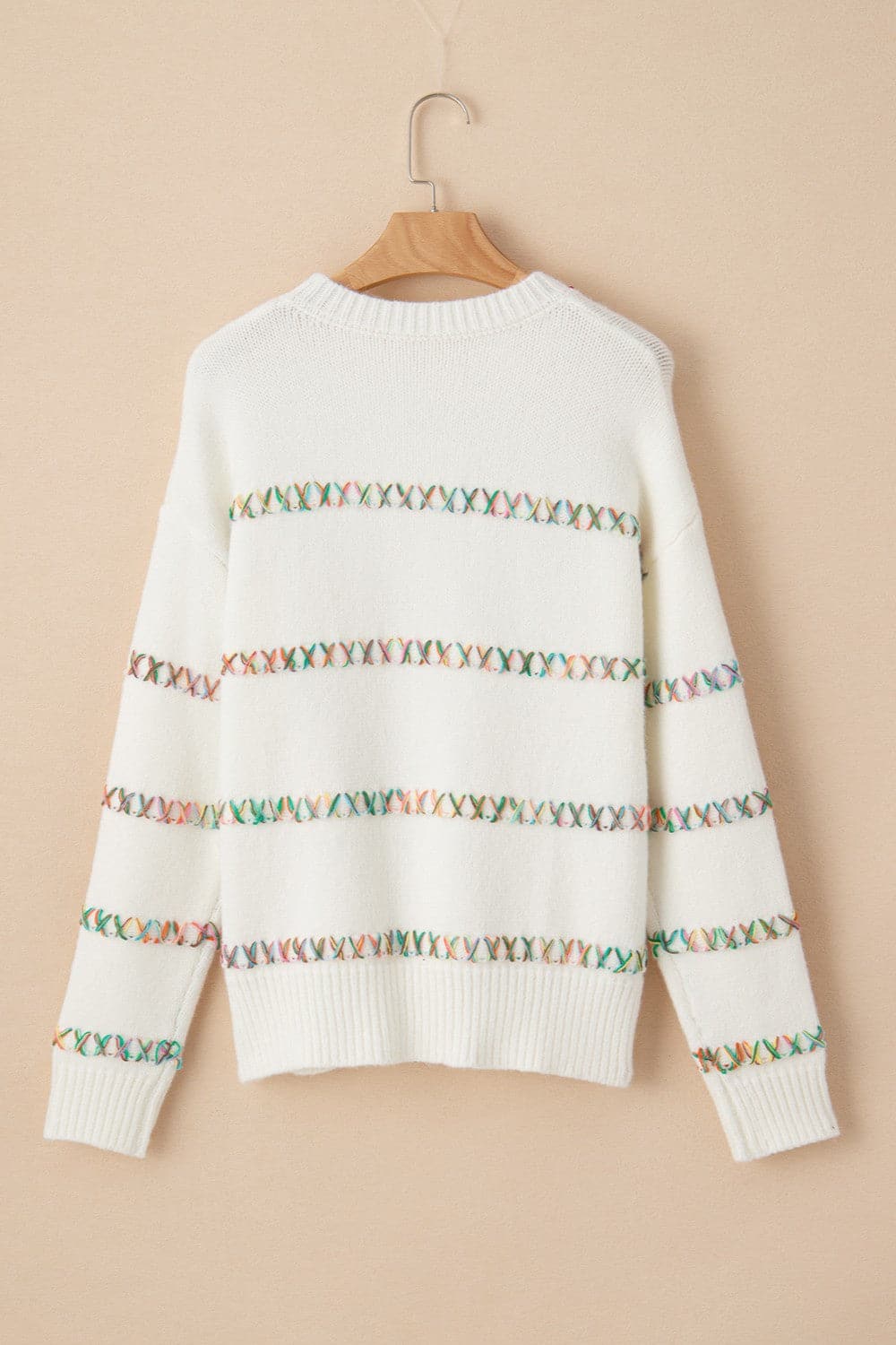 Round Neck Long Sleeve Sweater.