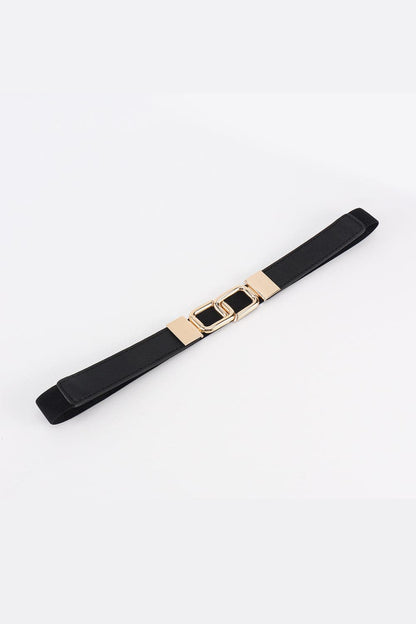 Geometric Double Buckle Elastic Belt.