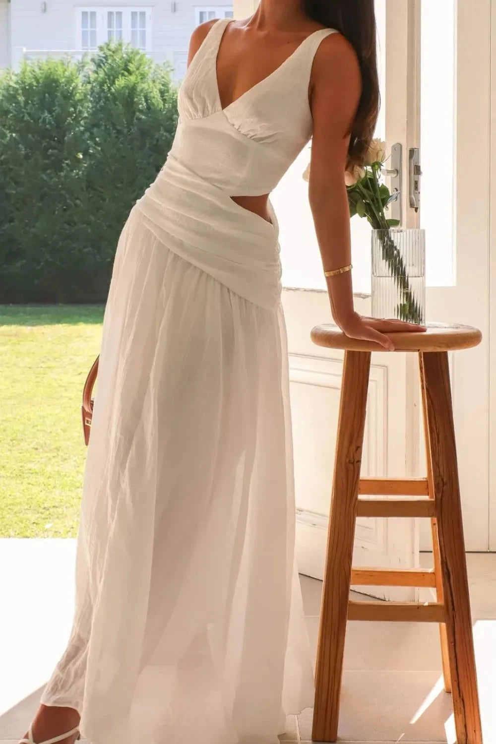 Sunset Whispers Cutout Maxi Dress Coco’s Tee Boutique