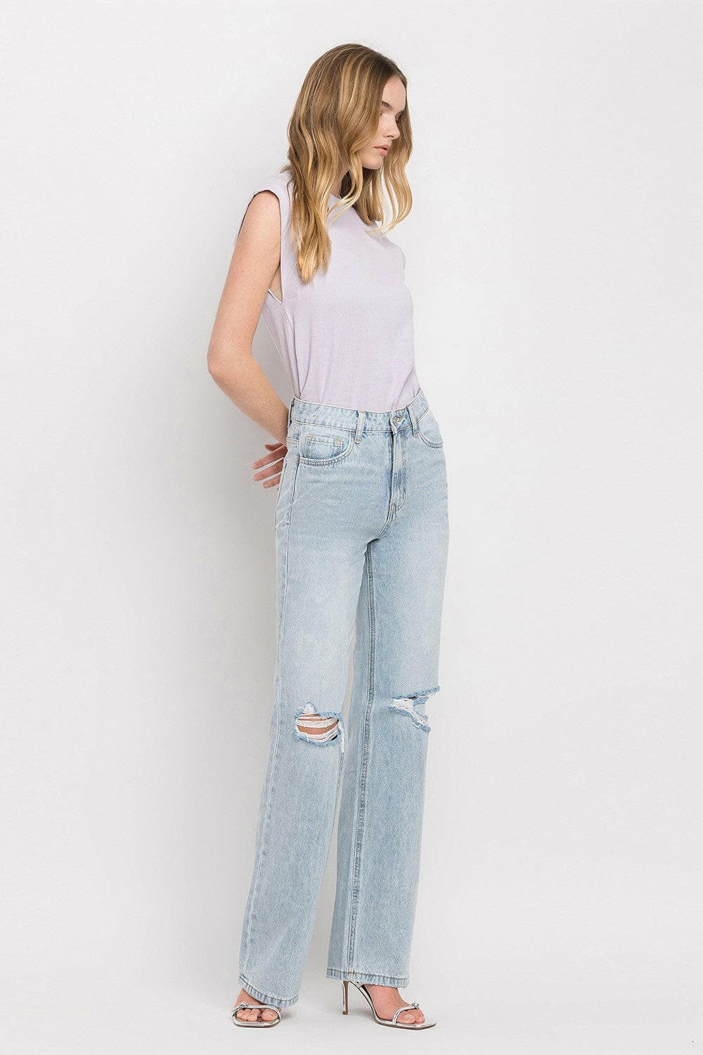 Vervet by Flying Monkey 90'S Vintage Super High Rise Flare Jeans.