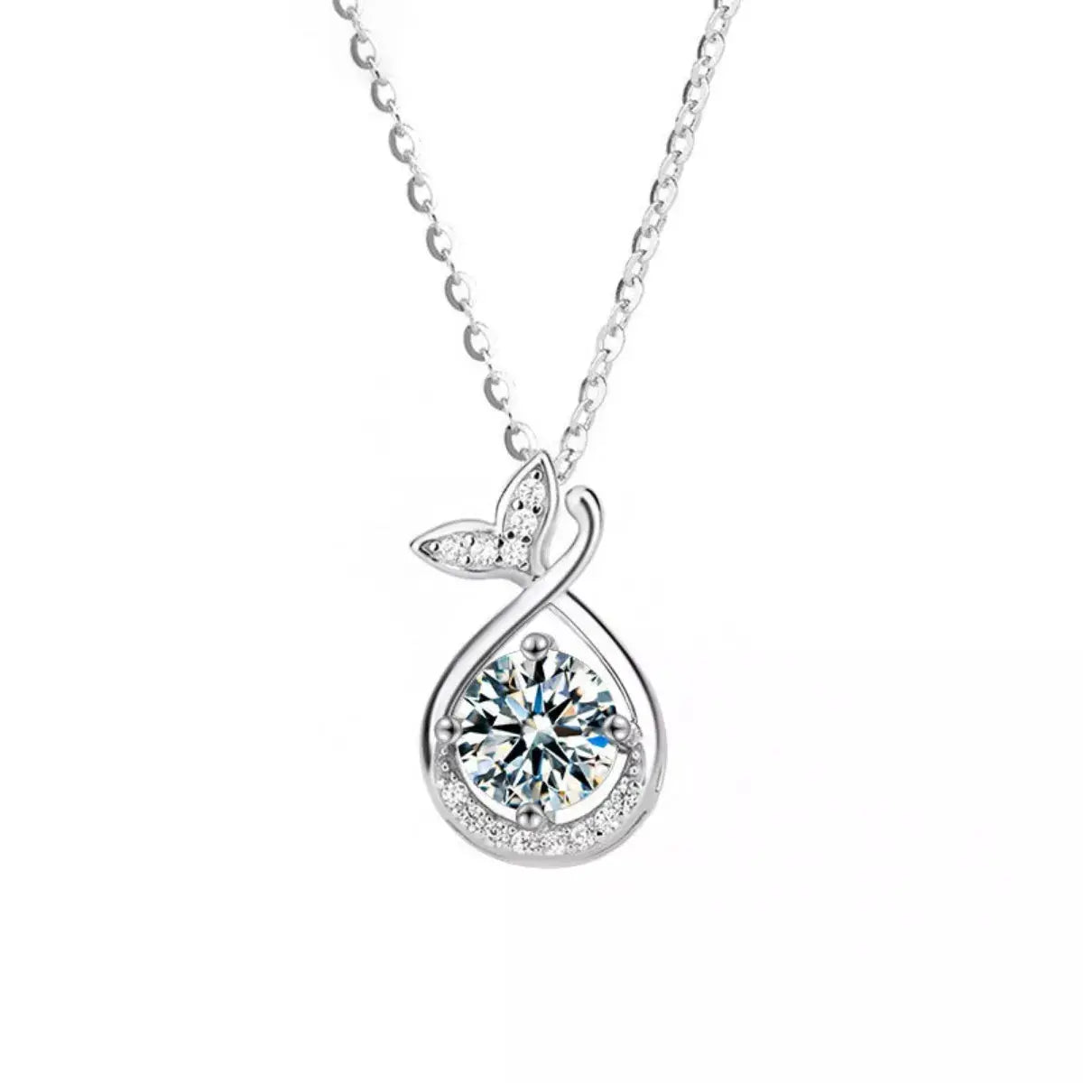 1 Carat Moissanite Pendant Necklace Simply Love