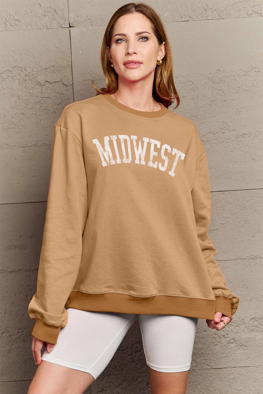 Simply Love Full Size MIDWEST Graphic Sweatshirt.