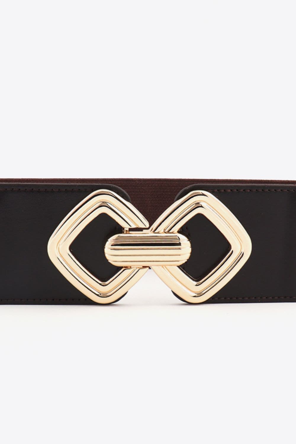 Geometric Buckle Elastic Wide Belt.