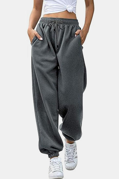 Comfy pocketed joggers with an elastic waistband