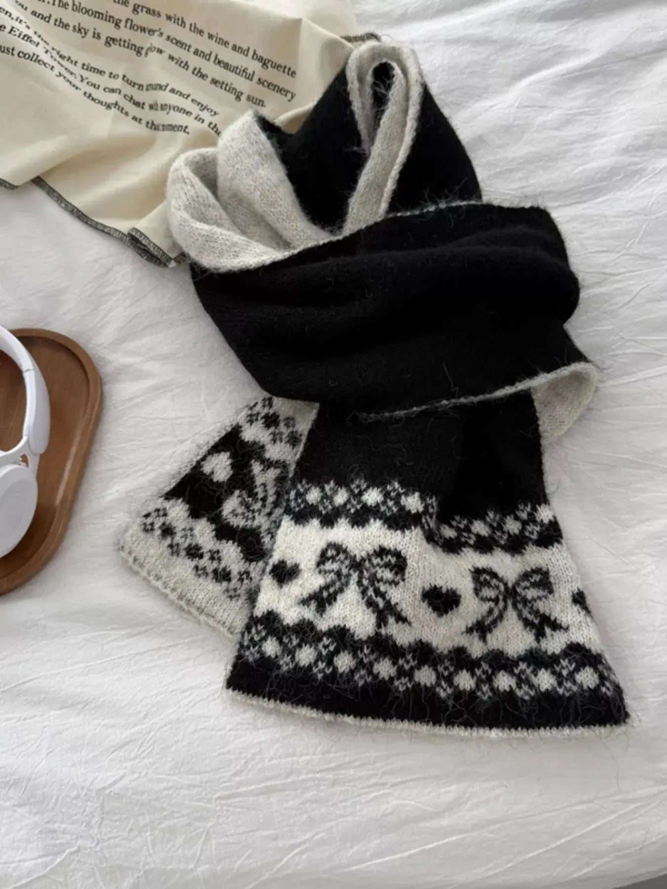 Warm Knitted Bowknot Scarf Simply Love