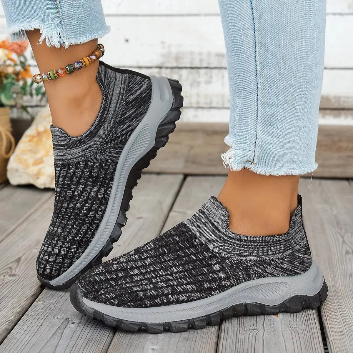 Round Toe Mesh Slip-Ons Simply Love