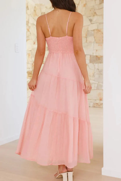 Whimsical Breeze Smocked Cami Maxi Dress