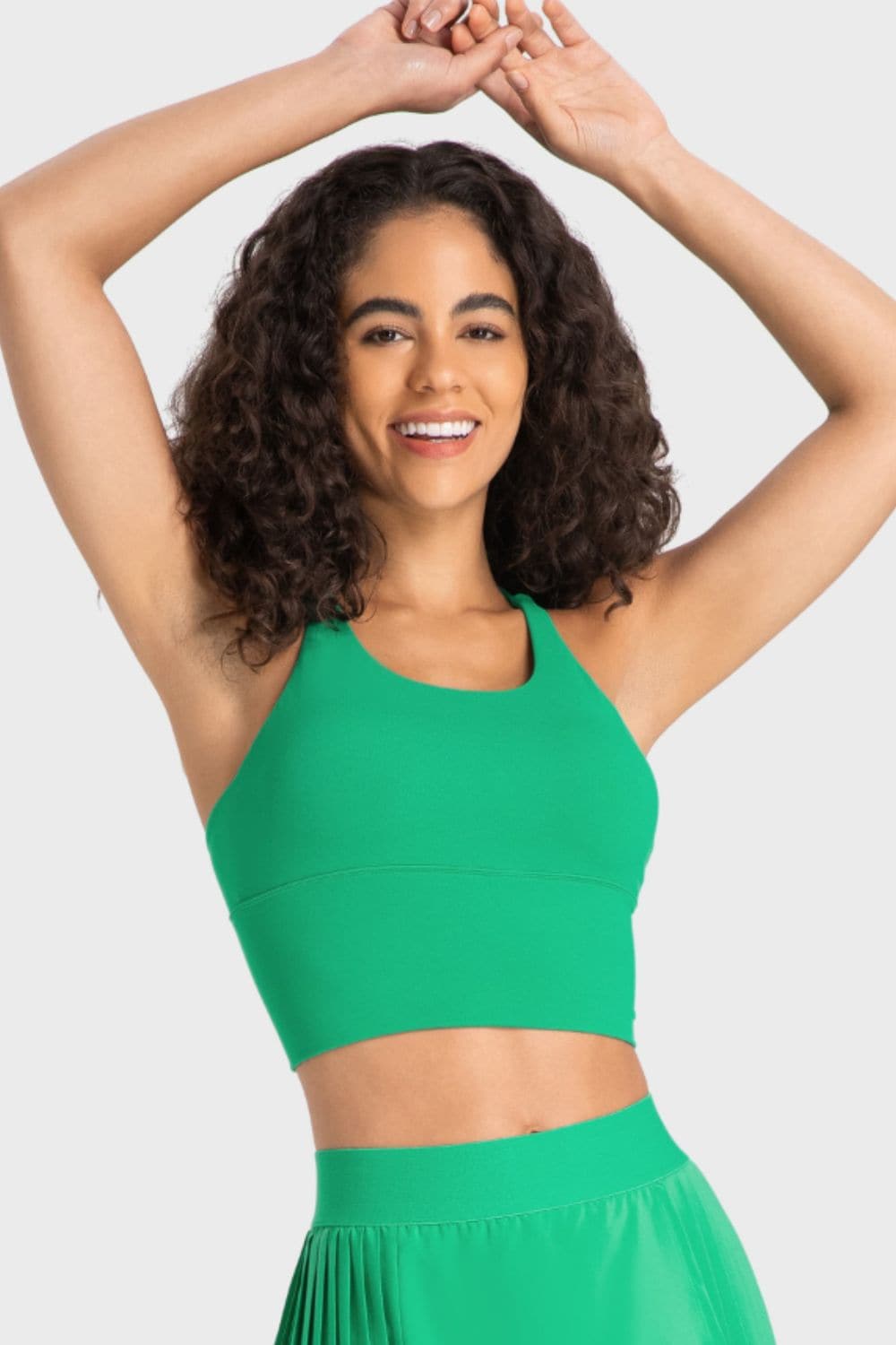 Crisscross Back Ladder Detail Sports Bra.