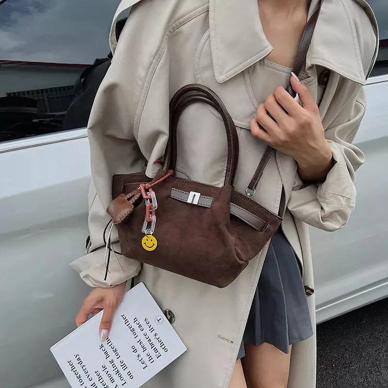 PU Leather Suede Mini Handbag Simply Love