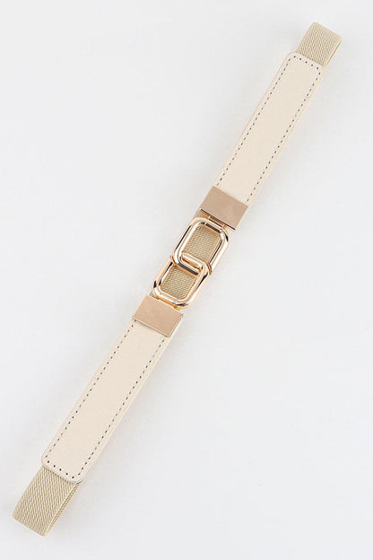 Geometric Double Buckle Elastic Belt.