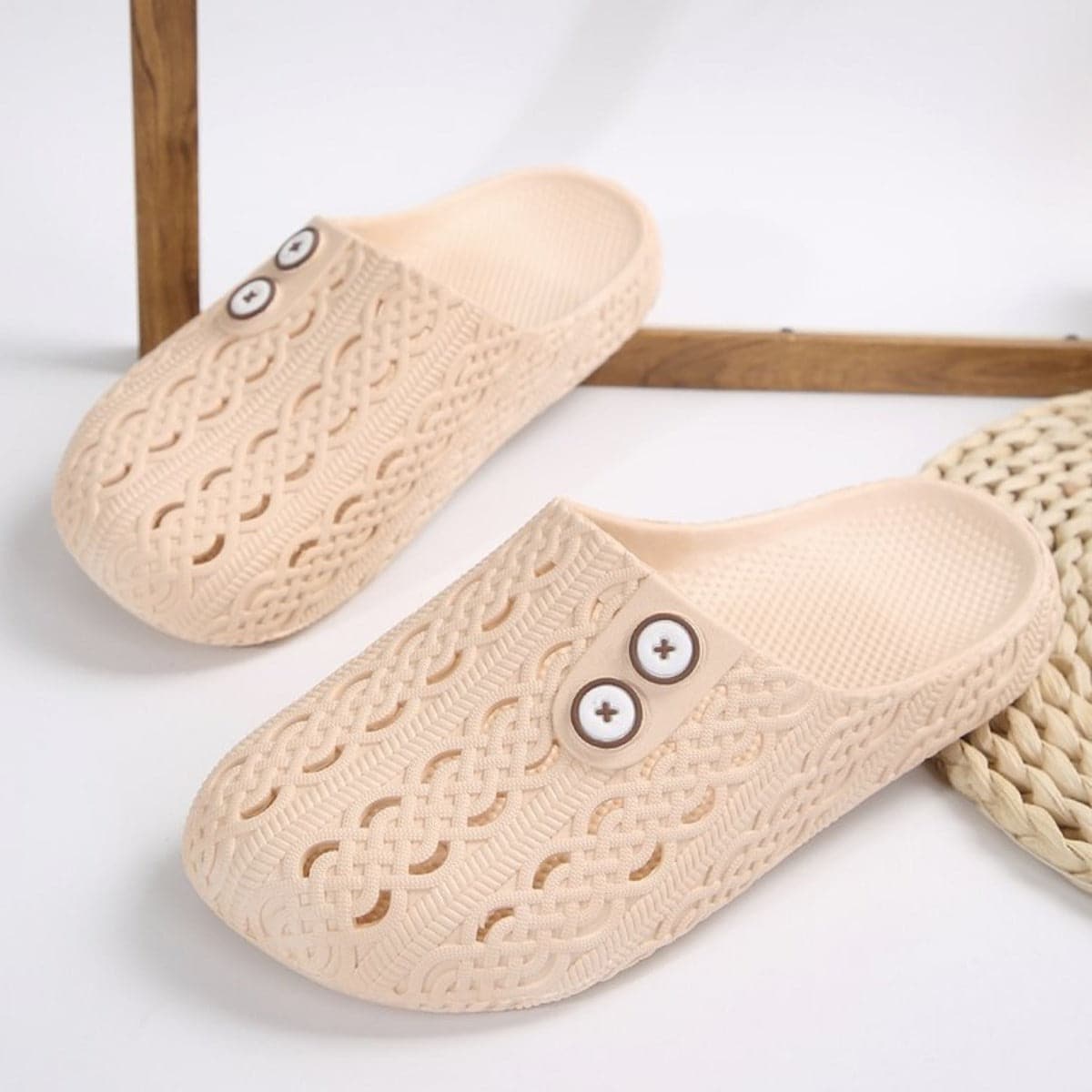 Stylish PVC Flat Slides for Women