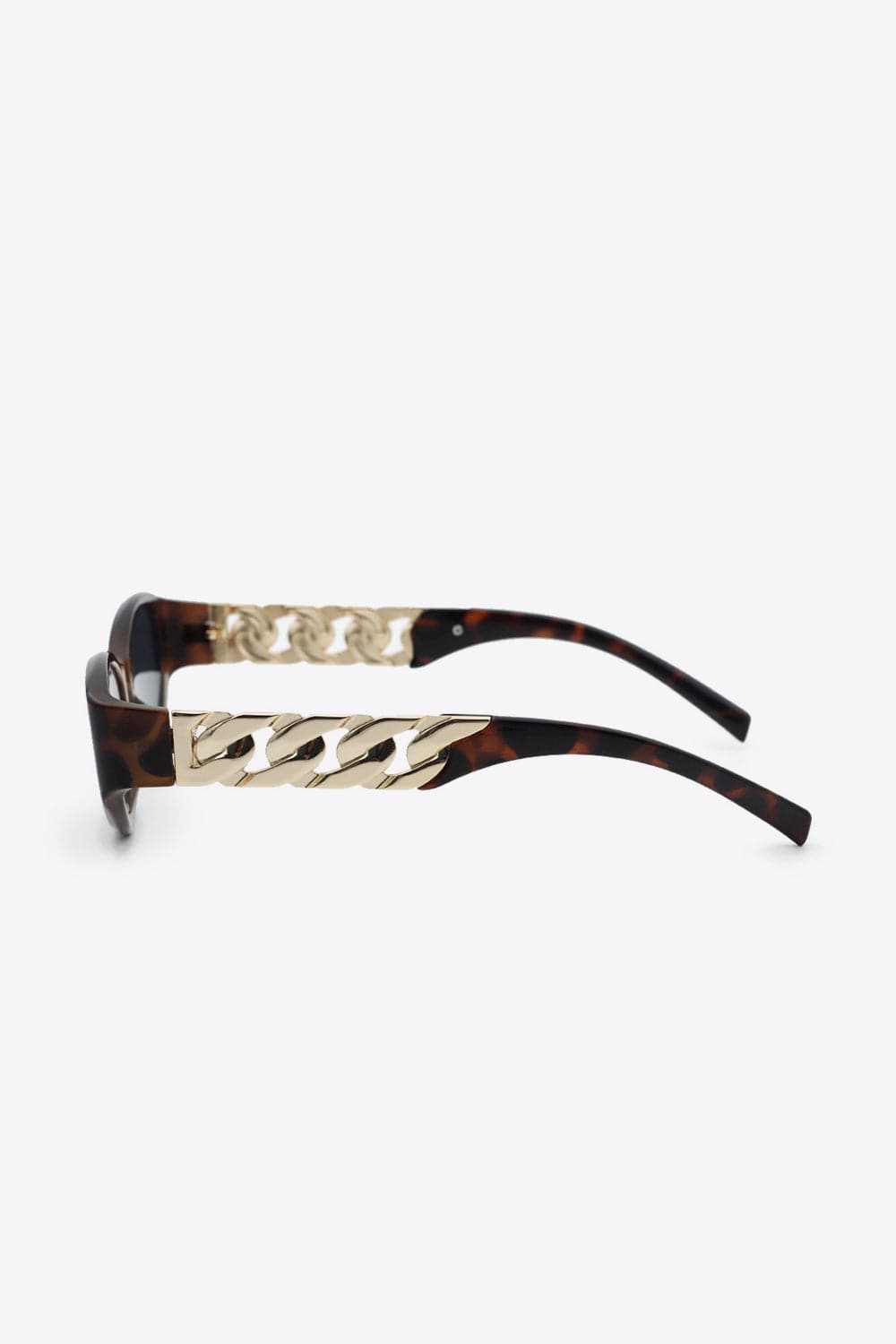 Chain Detail Temple Cat Eye Sunglasses.