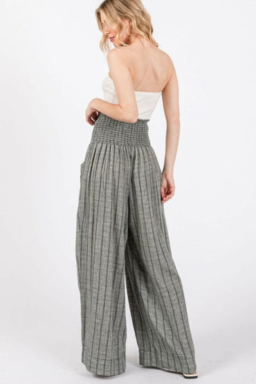 SAGE + FIG Cotton Gauze Wash Stripe Pants.