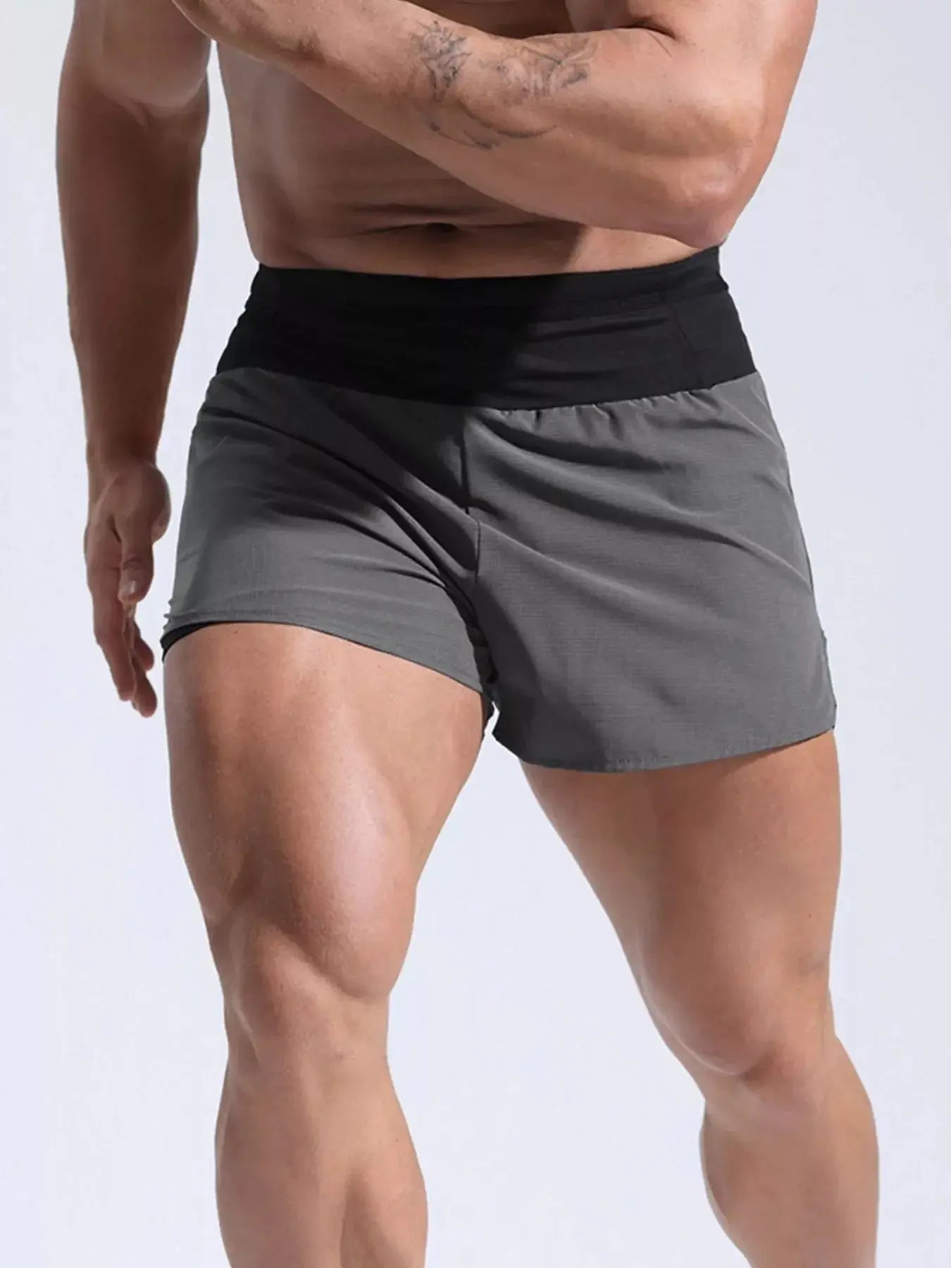 Men's Full Size Contrast Active Shorts Plus Size Simply Love