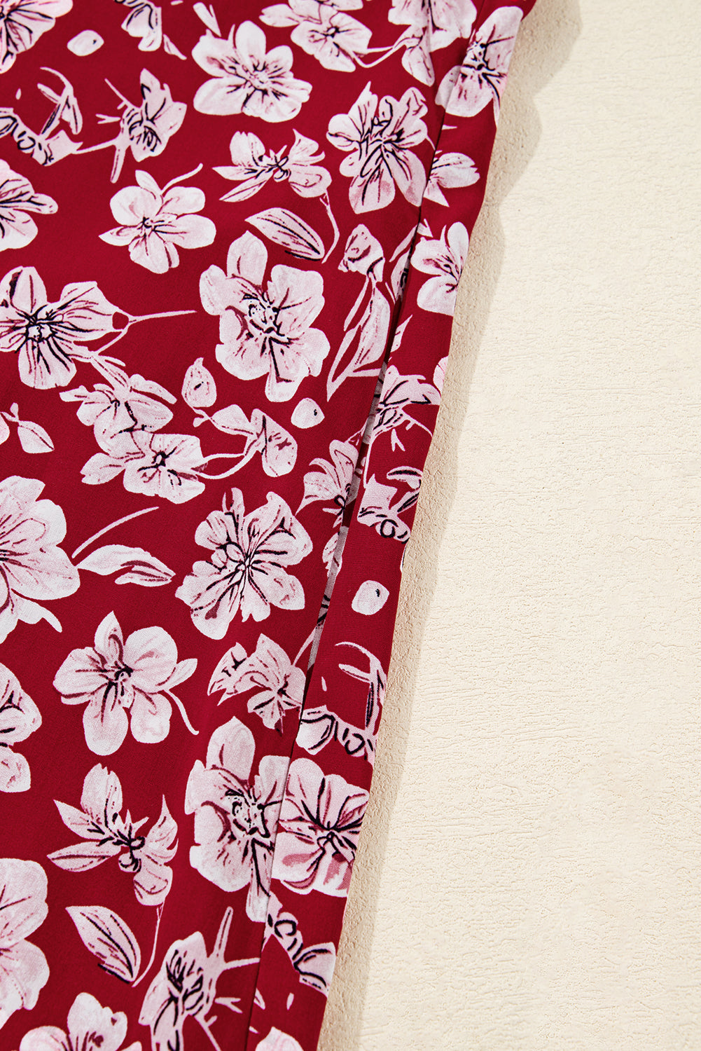 Purple Plus Size Floral Balloon Sleeve V Neck Relaxed Dress Dear-Lover Dropshipping