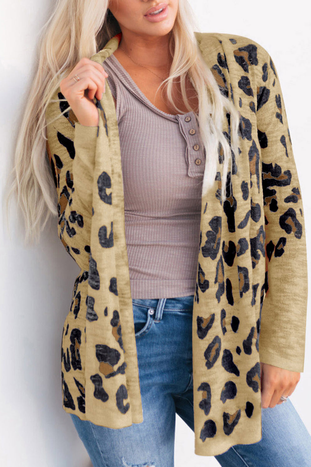 Printed Long Sleeve Cardigan Coco’s Tee Boutique