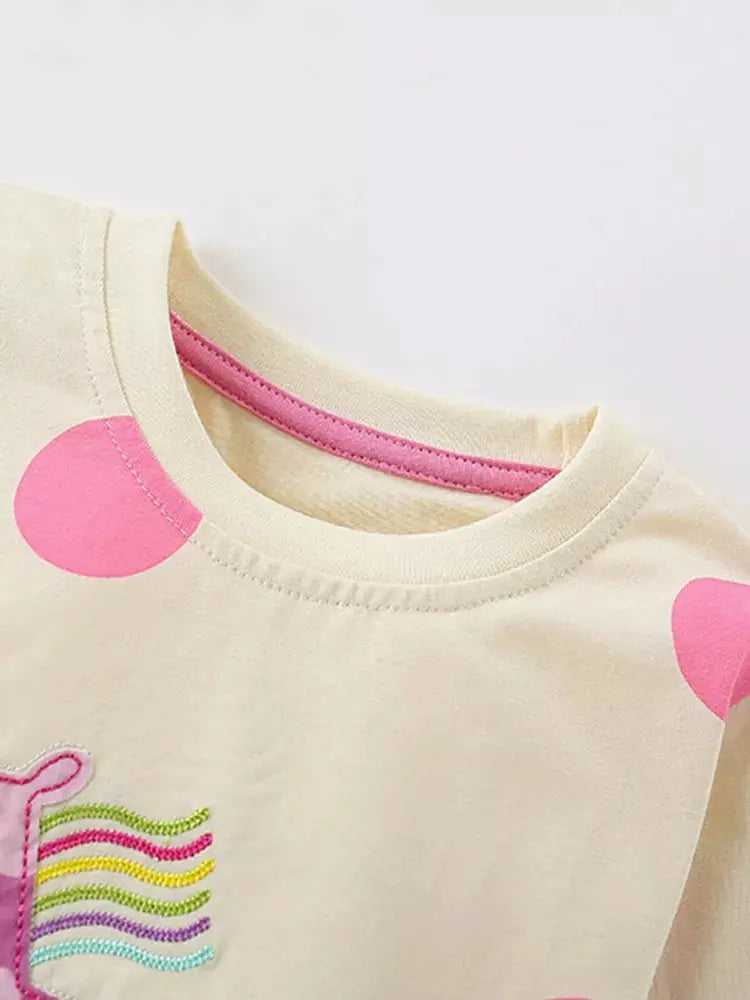 Children's Unicorn Polka Dot Top and Pants Pajama Set Simply Love
