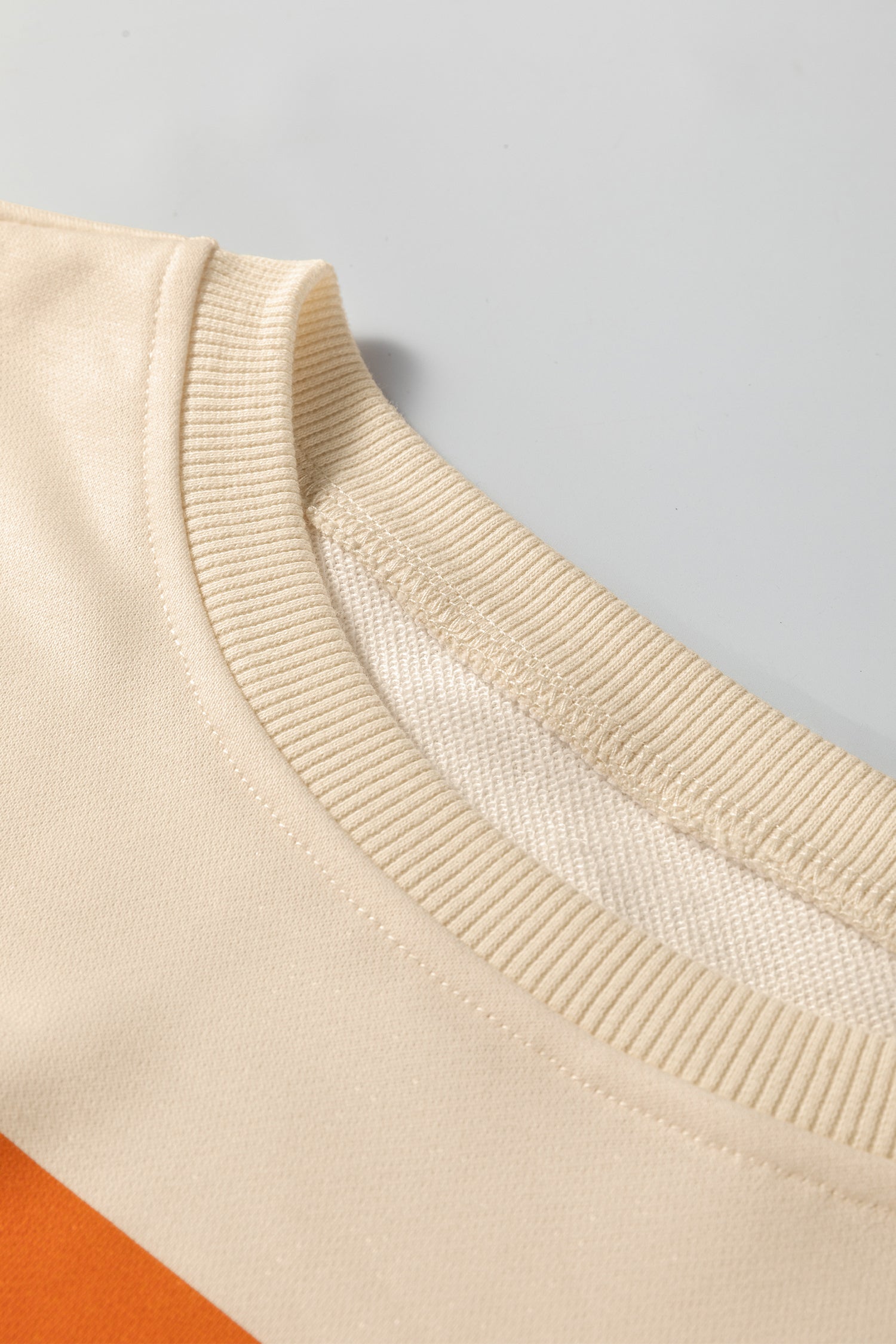 Beige Stripe Puff Sleeve Casual Pullover Sweatshirt For Women Cozy Knit Jumper Everyday Comfort Dear-Lover Dropshipping