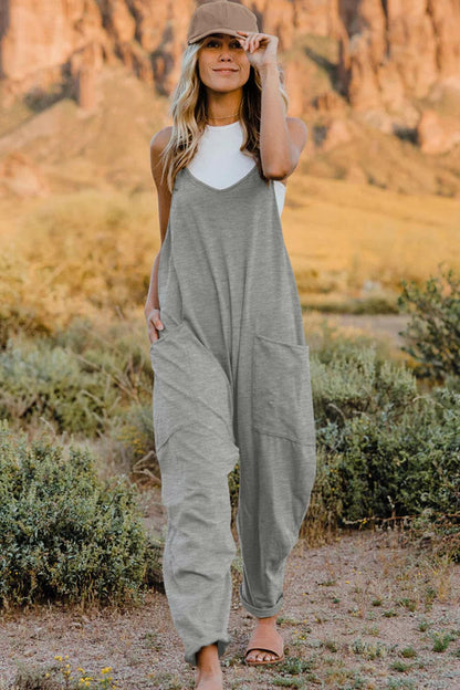 Double Take Full Size V-Neck Sleeveless Jumpsuit with PocketsUpgrade Your Style
 Introducing the Double Take Full Size V-Neck Sleeveless Jumpsuit with Pockets – where fashion meets functionality! This chic jumpsuit is designedLove Salve -Neck Sleeveless Jumpsuitusa