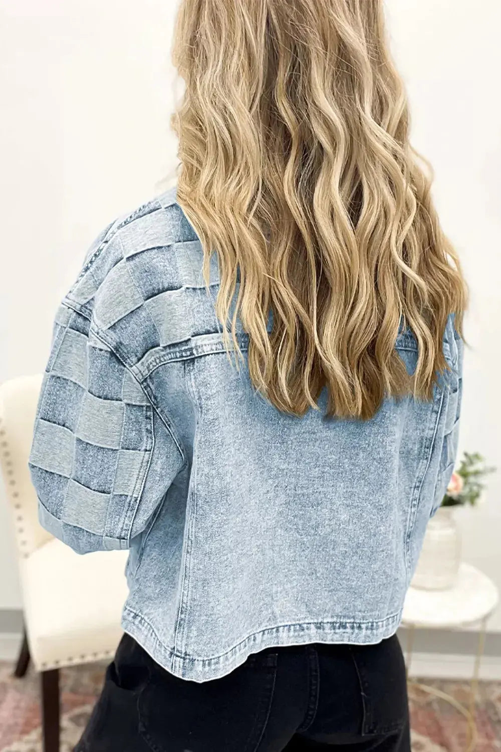 Button Up Wash Denim Jacket Simply Love