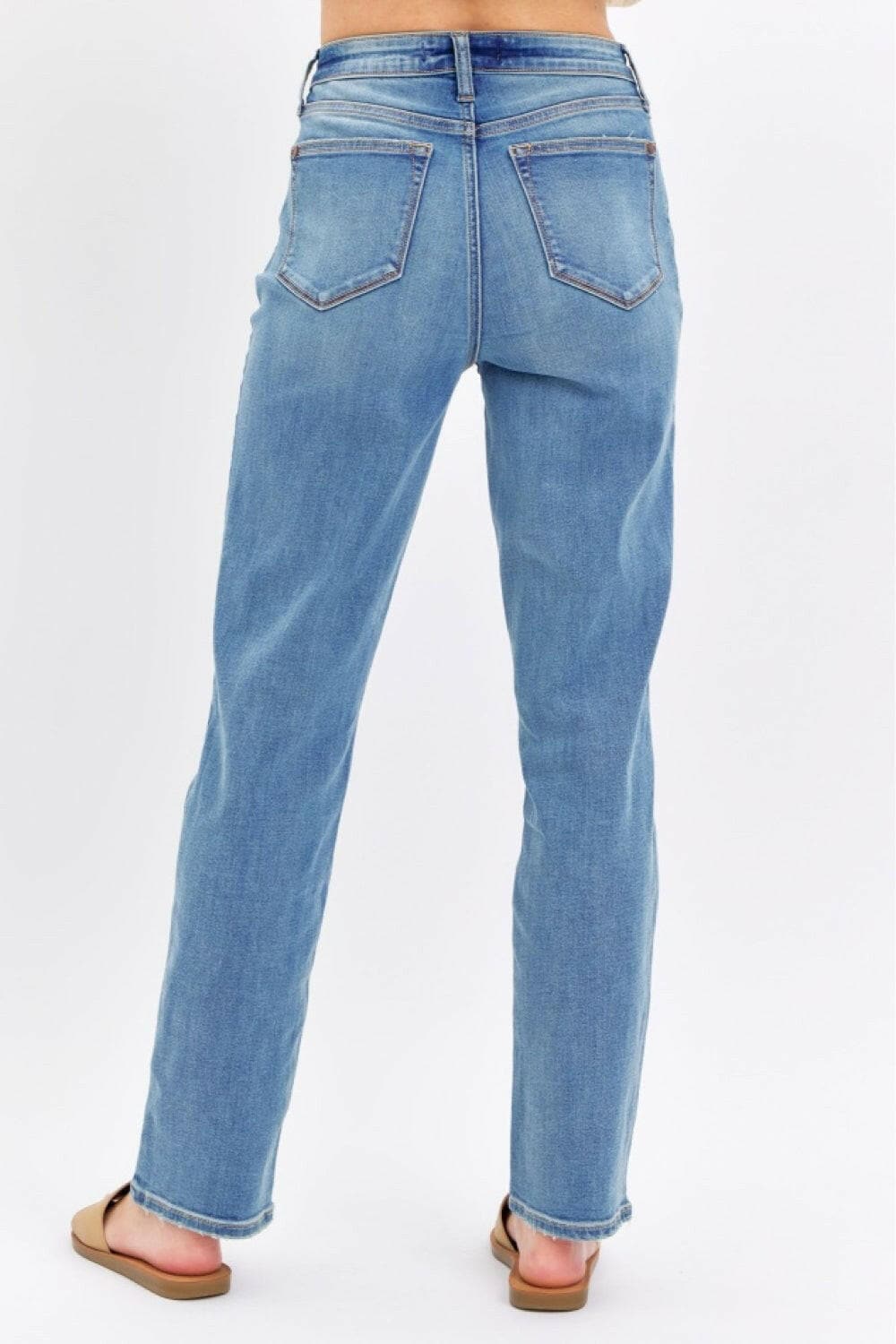 Judy Blue High Rise Straight Leg Jeans.