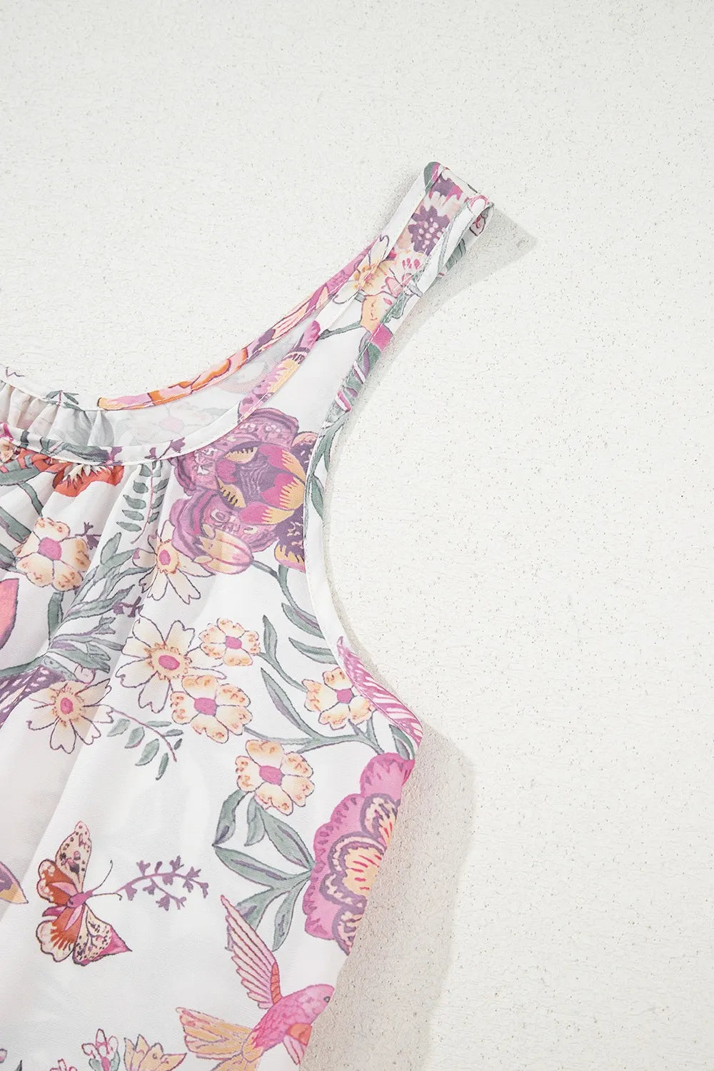 Simply Love: Floral Tie-Neck Mini Dress