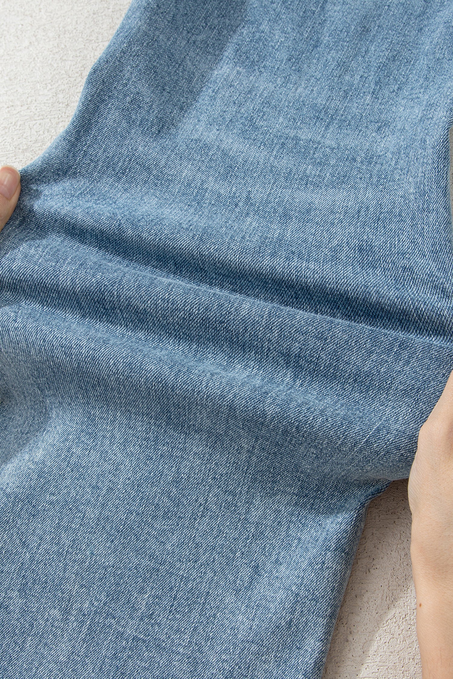 Myosotis Raw Hem Ripped Open Knee Fit Flare Jeans Denim Dear-Lover Dropshipping