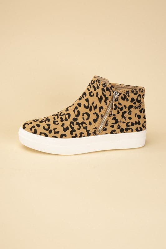 Route-S High Top Leopard Sneakers.