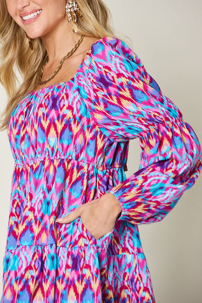 Double Take: Long Sleeve Print Dress